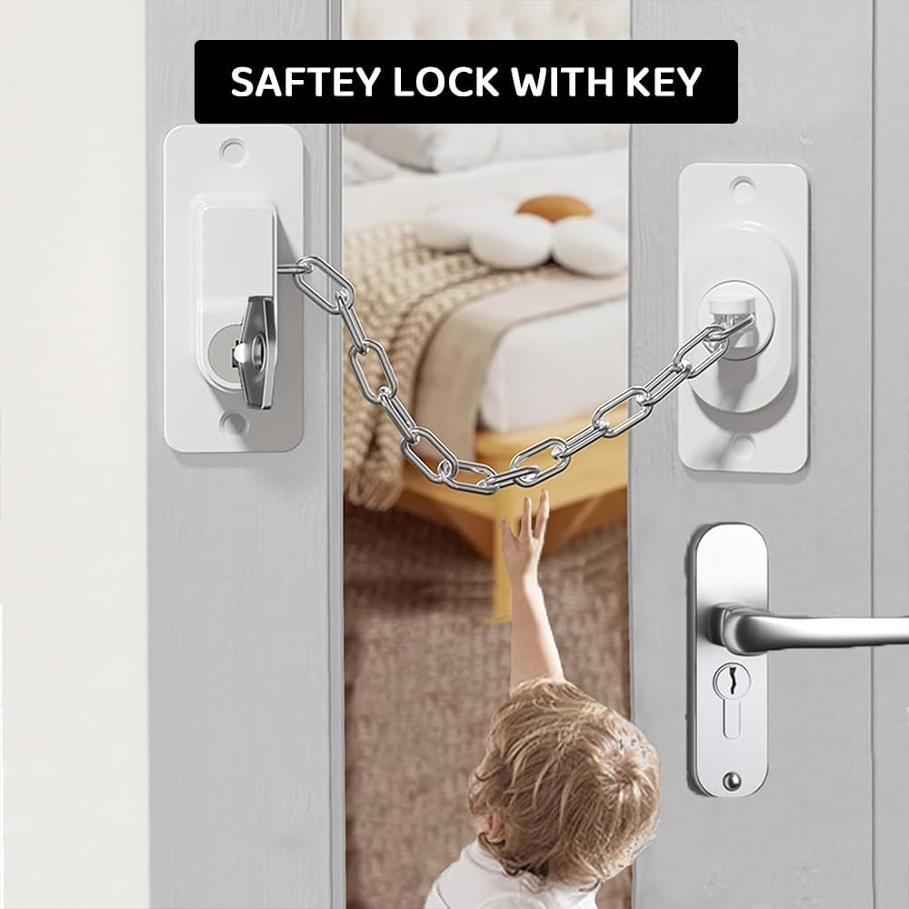 3 Pack Child Safety Locks &ndash; Adjustable Baby Proof Locks with Keys for Fridge, Drawers, Toilet, Dishwasher & More | No Drill Childproof Latches for Kids & Toddlers image number 4