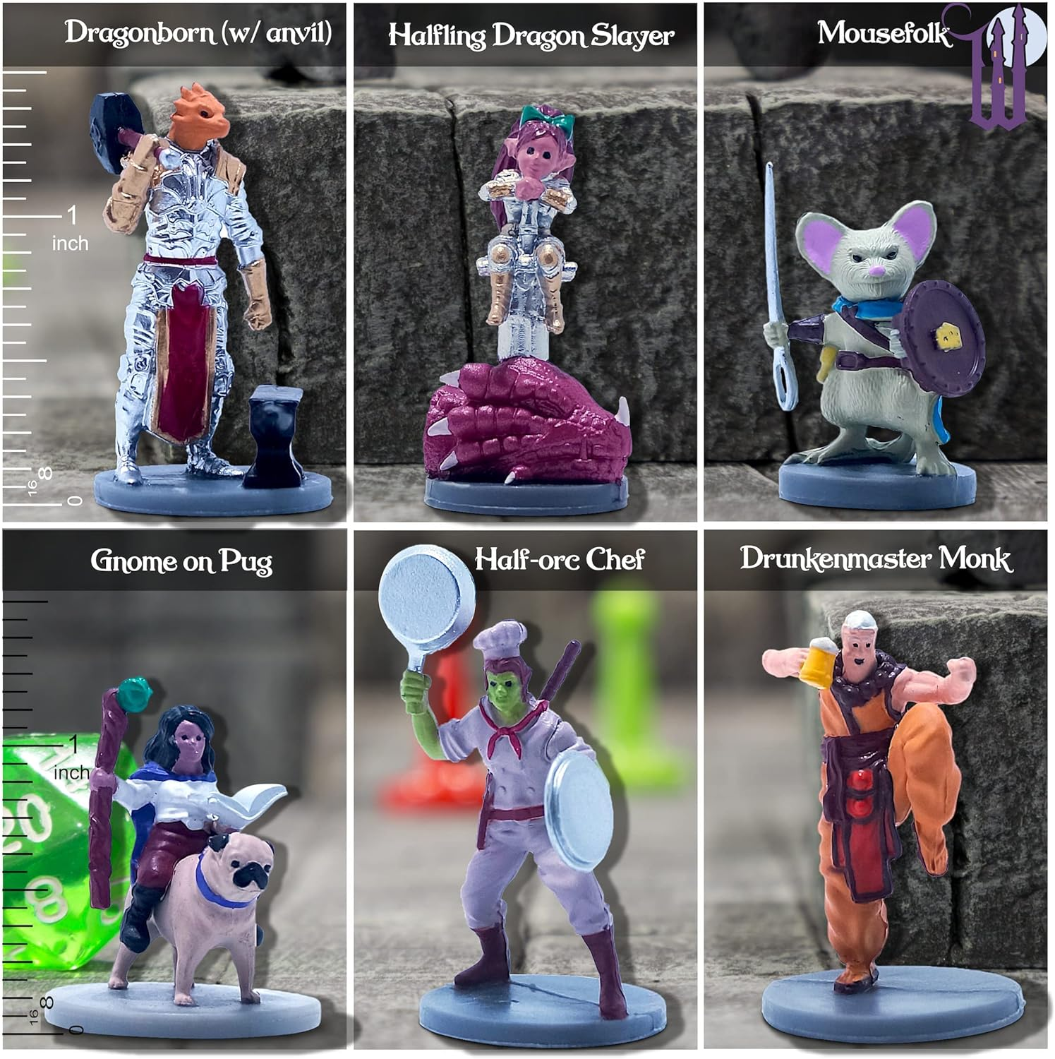 Wildspire Adventurer'S Set Pre-Painted Miniatures for DND - 28Mm Compatible with Dungeons and Dragons Figures, D&D Minis, Tabletop Gaming image number 5