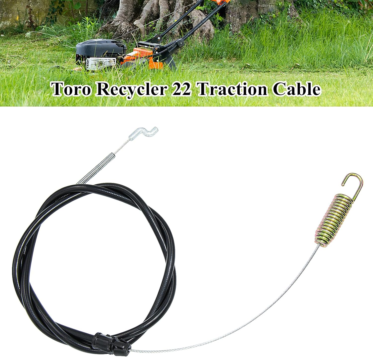 Kimsion 115-8435 Traction Cable for Toro Recycler 22'' Self-Propelled Lawn Mowers 20332, 20333, 20334, 20340, 20363, 20372, 20373, 20374, Replacement Toro 115-8435 Traction Control Cable image number 2