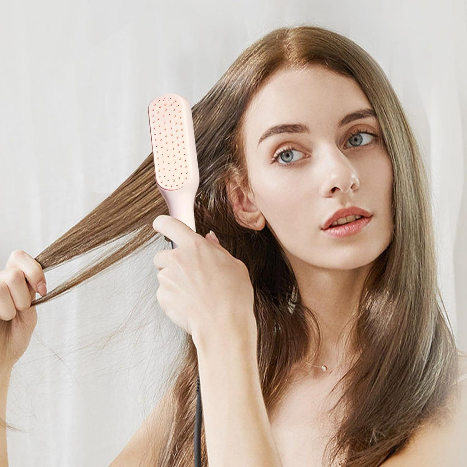 Retractable Hair Brush | Massage Comb Women | Portable Hair Brush, anti Static Combs, Portable Hair Brush, Anti-Static Massage Comb, Easy Clean Hair Brush, Hair Styling Tools for All Hair Types image number 4