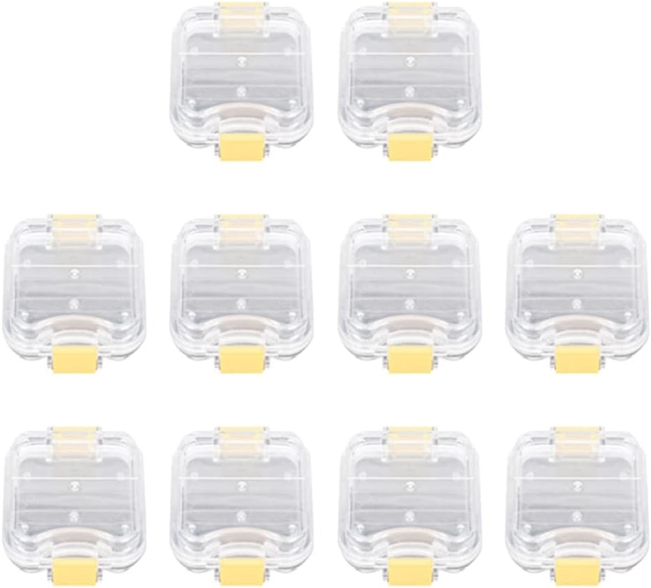 Anlayliay 10Pcs Plastic Denture Tooth Box with Film Denture Storage Box Dental Implant Membrane Tooth Box image number 6
