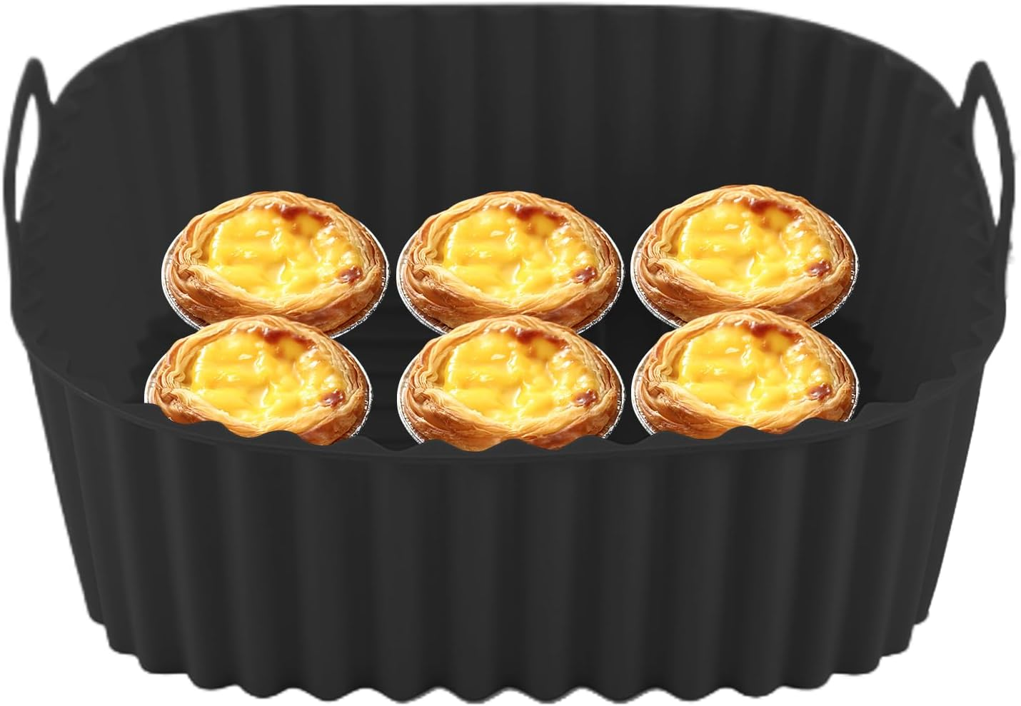 Silicone Tray for Air Fryer | Square Air Fryer Baking Pan | Non-Stick Baking Tray Kitchen Cookware for Pizza Roasting Apartment Cake Family Grilling Indoor Cooking Camping Home