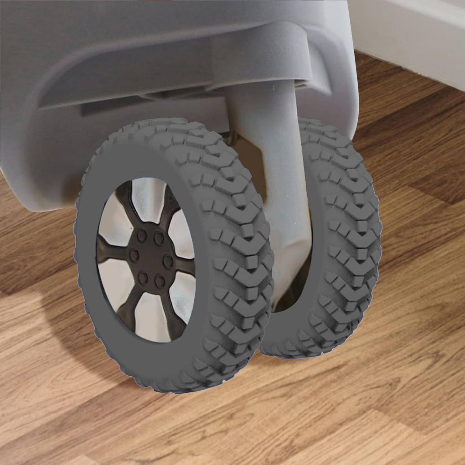 8Pcs Luggage Wheel Covers, Silicone Luggage Wheel Protector Covers, Reduce Noise Shock-Proof Luggage Spinner Wheel Covers image number 1