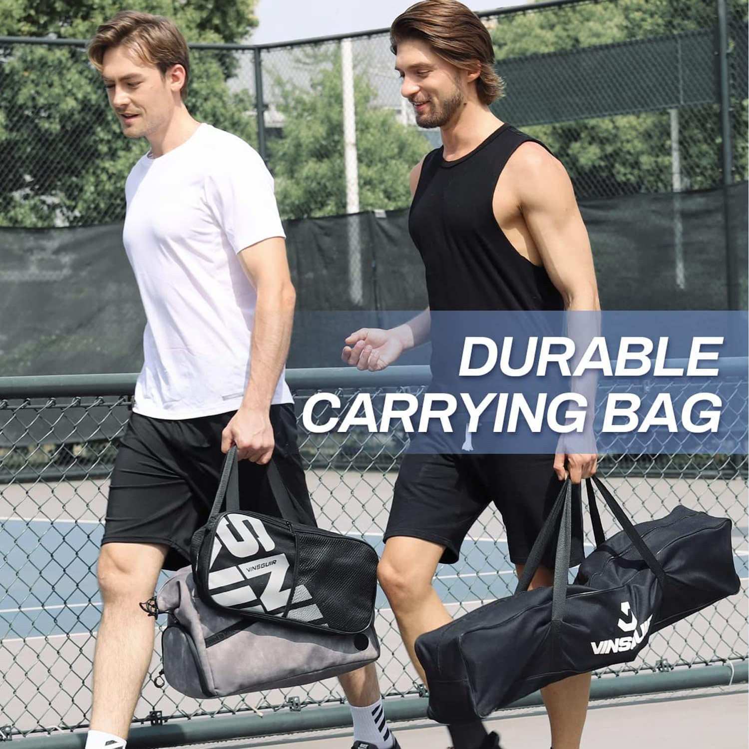 PTEROMYS Portable Pickleball Net Indoor Outdoor Regulation Size 22 FT & Half Court 11 FT Designed for All Weather Conditions - White image number 4