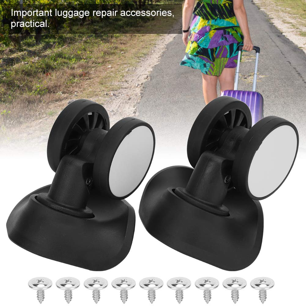 Baxnore 1 Pair PP PET Suitcase Wheel, Wear Resistant Luggage Wheel, Universal Suitcase Replacement Wheel, Mute Luggage Replacement Wheel for Suitcase