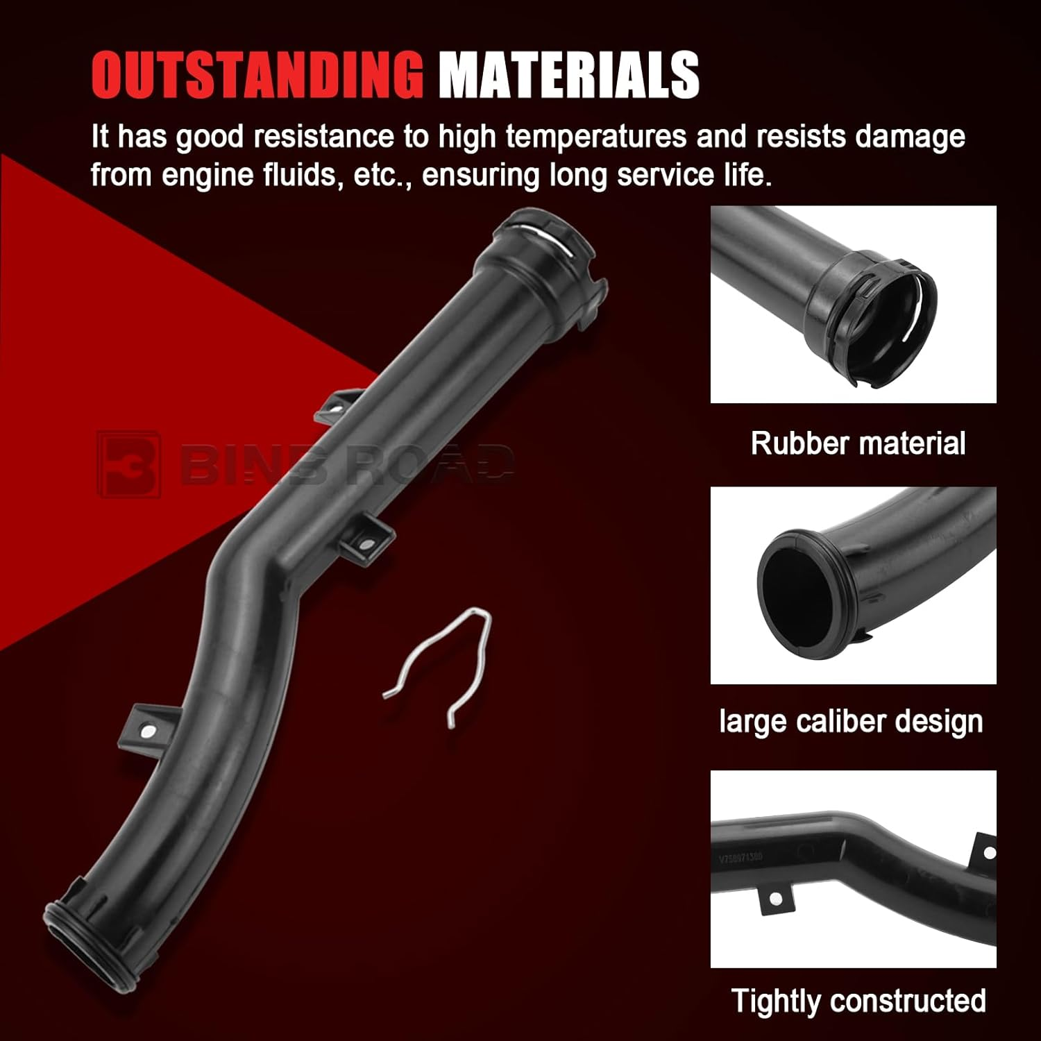 BINB ROAD Water Pump to Thermostat Water Pipe 11537589713 Coolant Water Pipe Compatible with BMW Mini Cooper R55 R56 R57 R58 R59 1.6L 2007-2012 image number 3