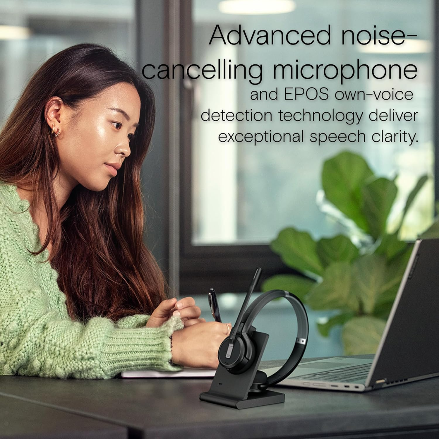 EPOS Impact 5000 Go MS Stereo - Professional DECT Wireless Stereo Headset with Noise Cancelling Microphone, Microsoft Teams Certified, 135 M Range, Foldable Charging Station & USB-A Dongle image number 5