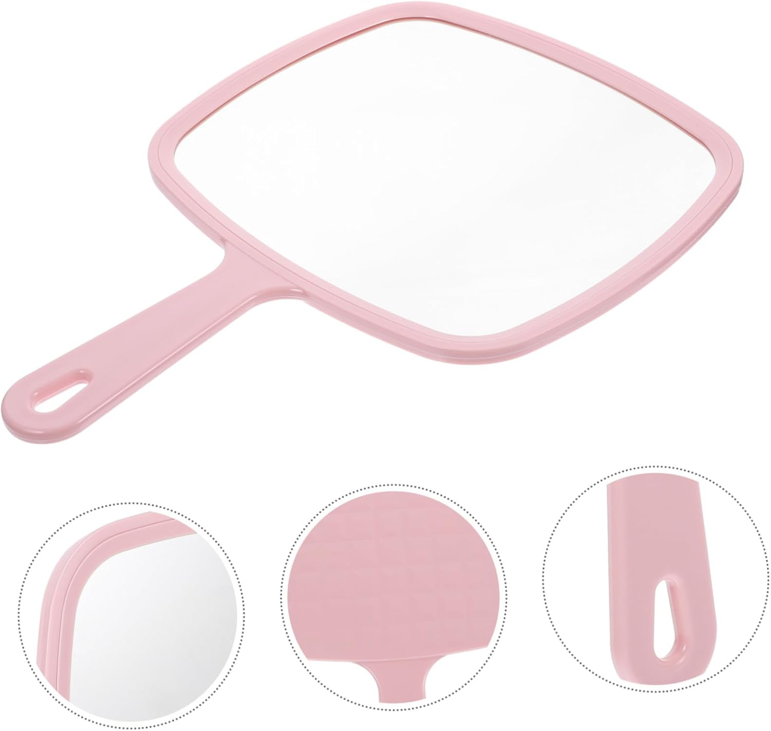 Baluue Handheld Portable Makeup Mirror Compact Ergonomic Design for -Ups Lightweight and Stylish Hand Mirror for Women for Travel and Outdoor Use image number 4