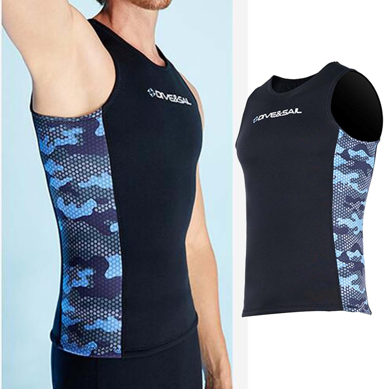 Wetsuit Vest for Men Sleeveless Diving Vest Watersports 2Mm Modern Neoprene Wetsuit Jacket Diving Tops for Training Adults image number 1