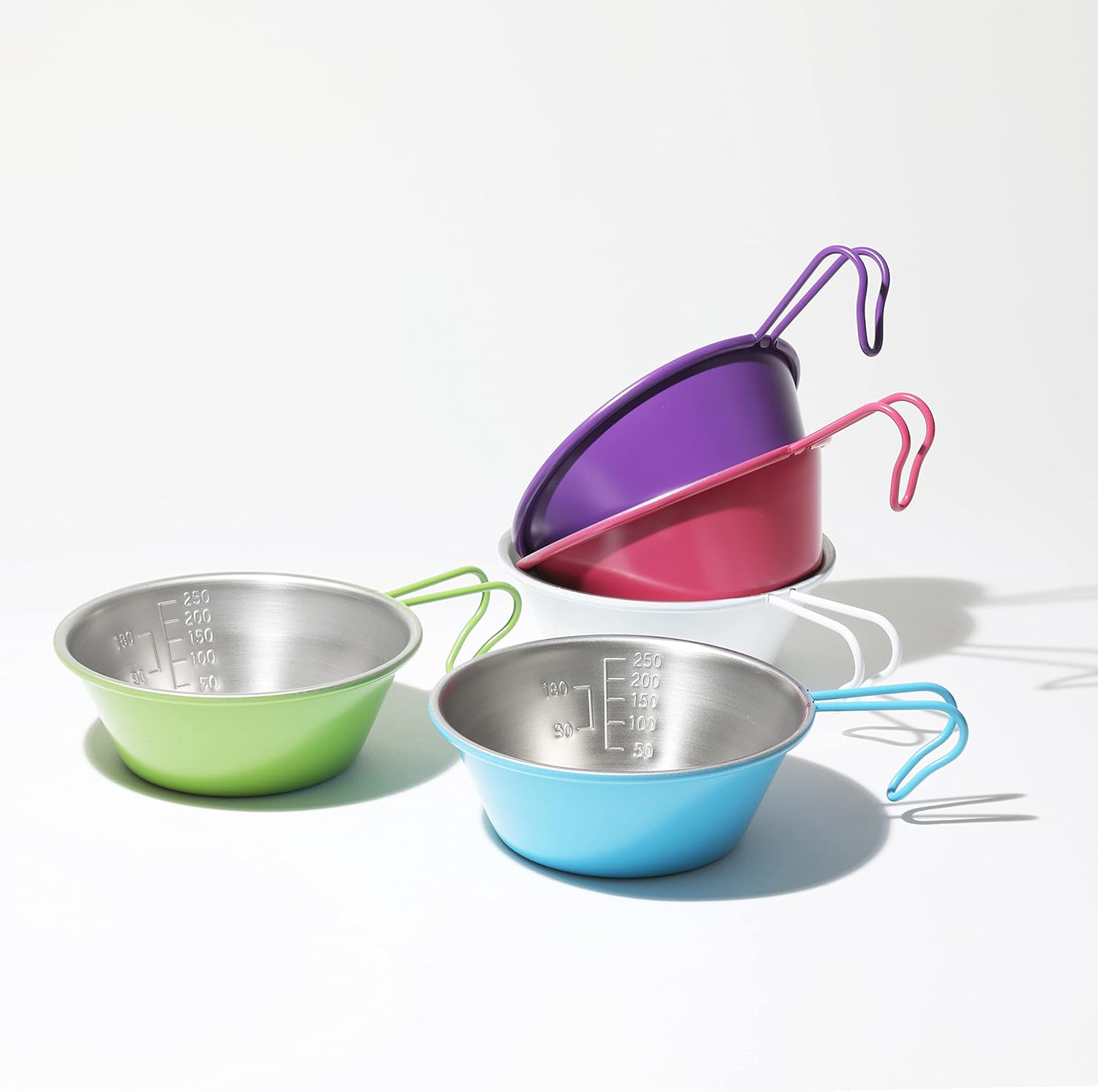 Captain Stag UH-13 Outdoor Supplies, Measuring Cup, Stainless Steel Shera Cup, 11.8 Fl Oz (320 Ml), Green image number 1