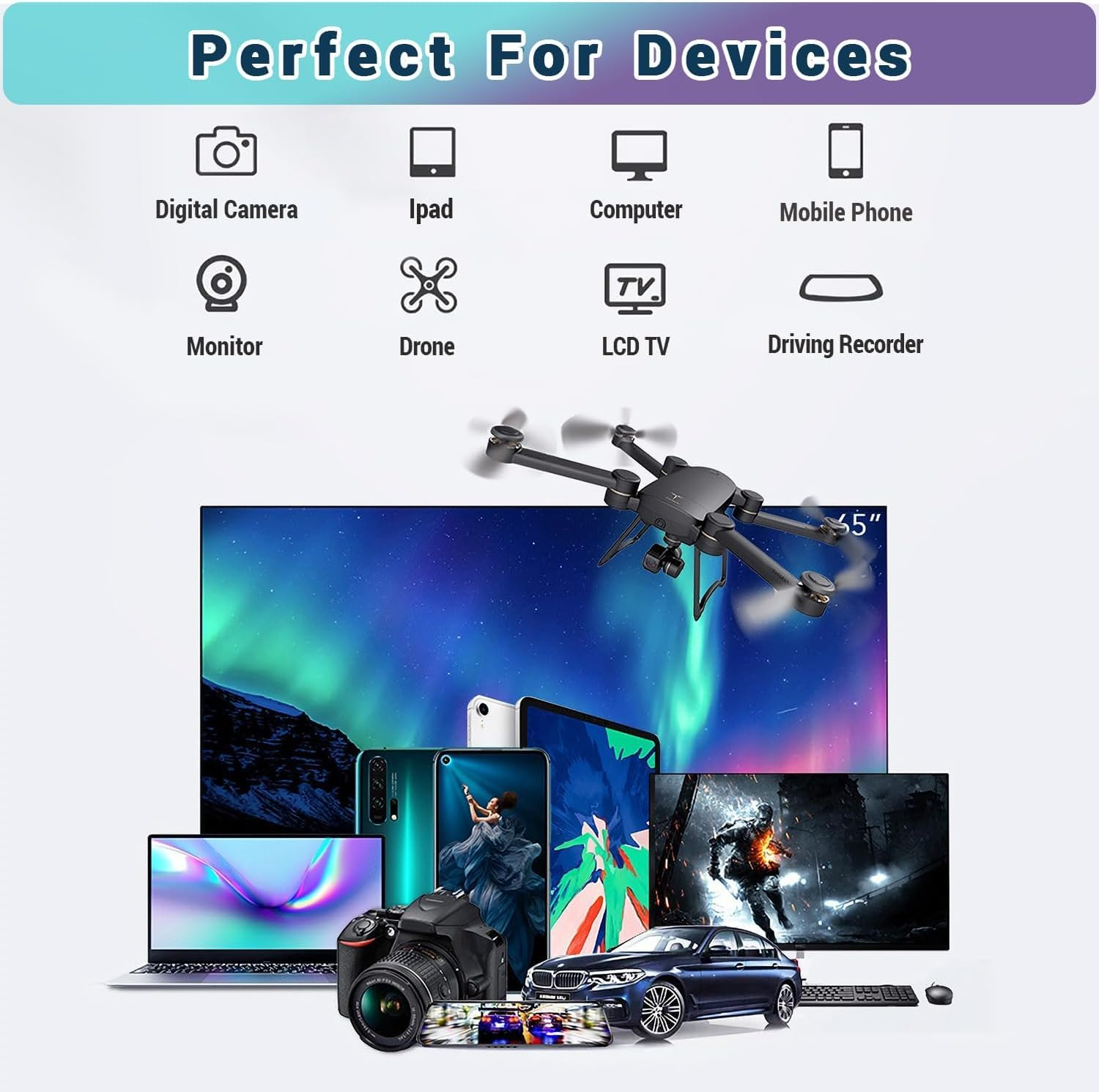 TF Card Micro 512GB Memory Card UHS-I V30 4K A2 Class 10 Compatible, High Speed Micro Card, Adapter Included image number 6