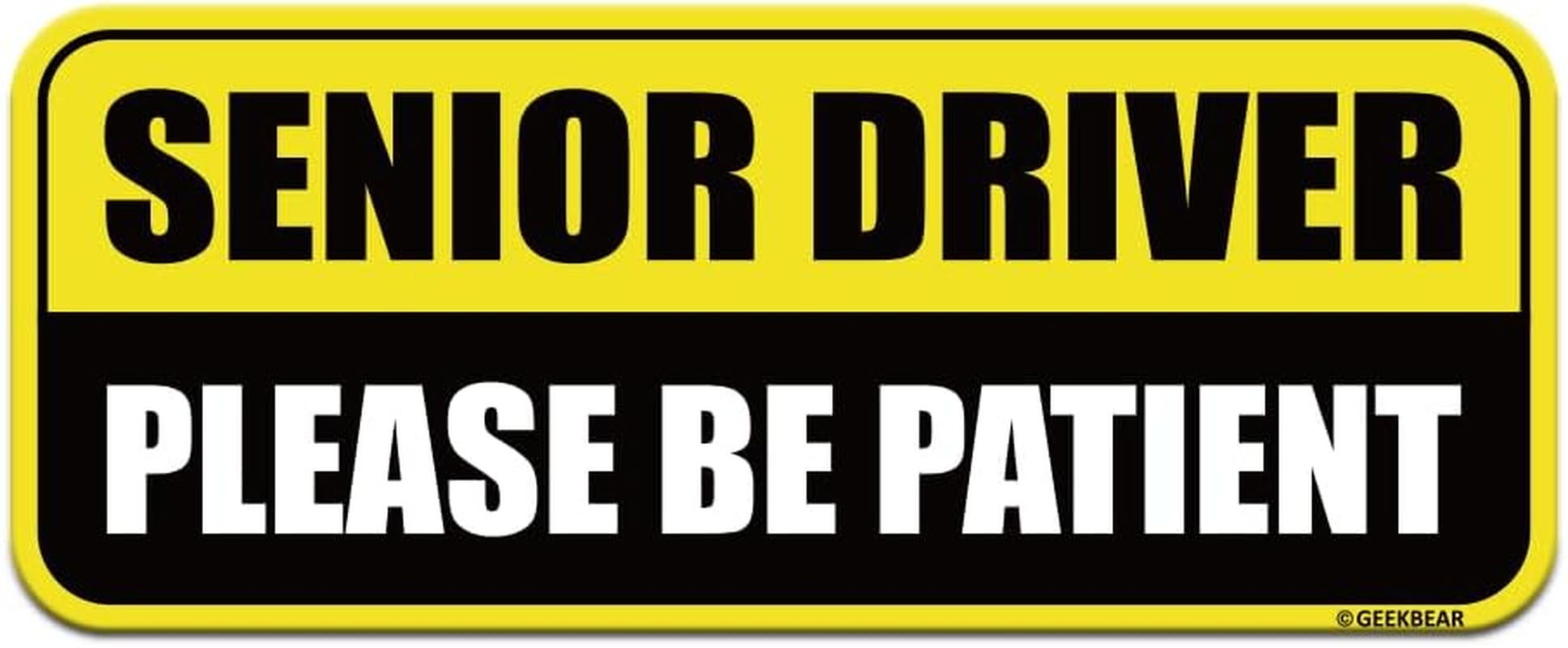 Senior Driver Magnet_Rectangular Type (1 Pack) (Navy/Blue) - Black/Black image number 3