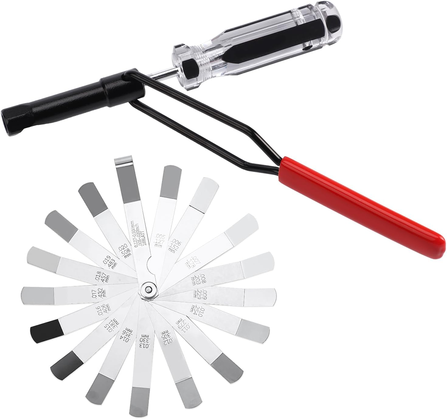 Valve Adjustment Tool, Valve Lash Adjustment Tool with Gauge Jam Nut Valve Grinding Tool Valve Lapping Guiding Removal Tool for Auto Vehicle Engines image number 3