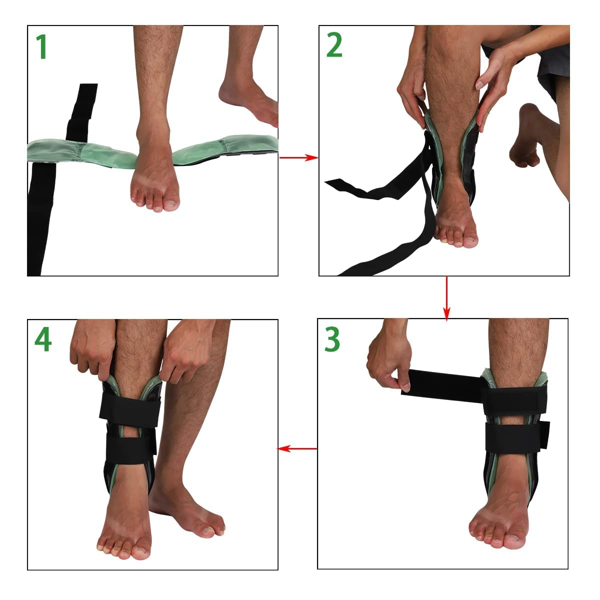 Air Gel Ankle Brace - Stirrup Ankle Splint - Adjustable Rigid Stabilizer for Sprains, Strains, Post-Op Cast Support and Injury Protection image number 4