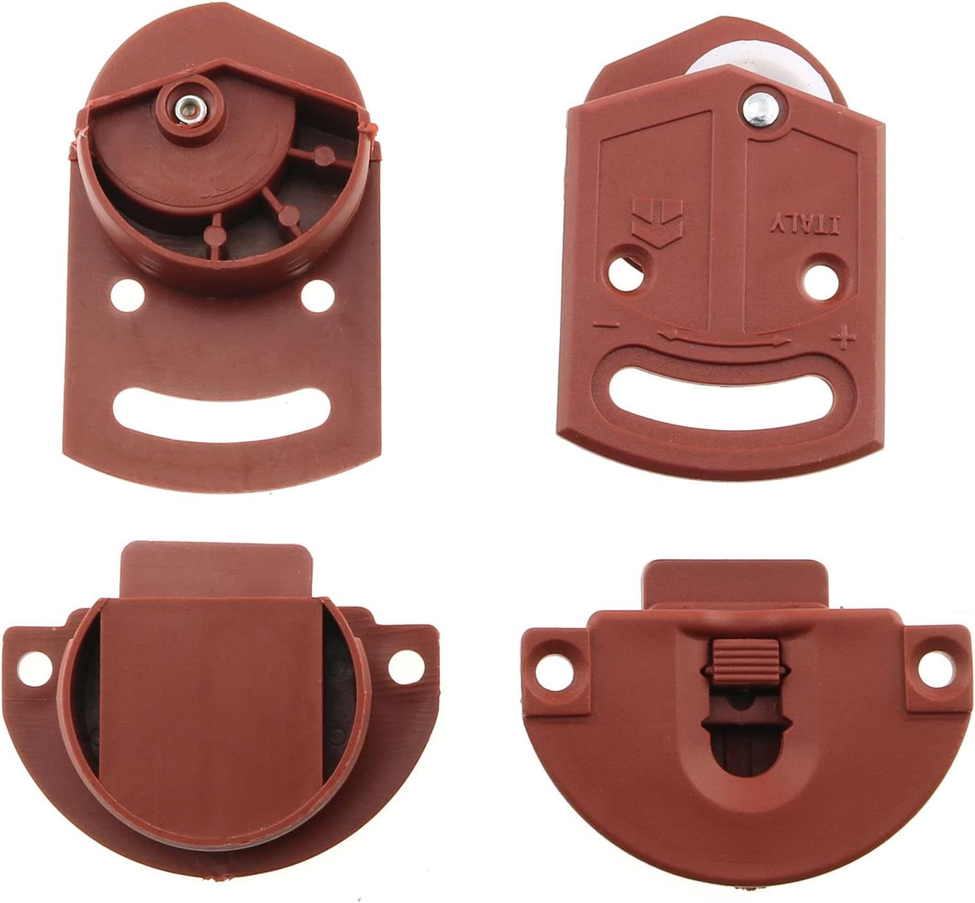 Hjgarden 2Pairs Old-Fashioned Wardrobe Sliding Door Roller Gear Track Panel Internal Kit, Furniture Sliding Door Pulley Accessories image number 1