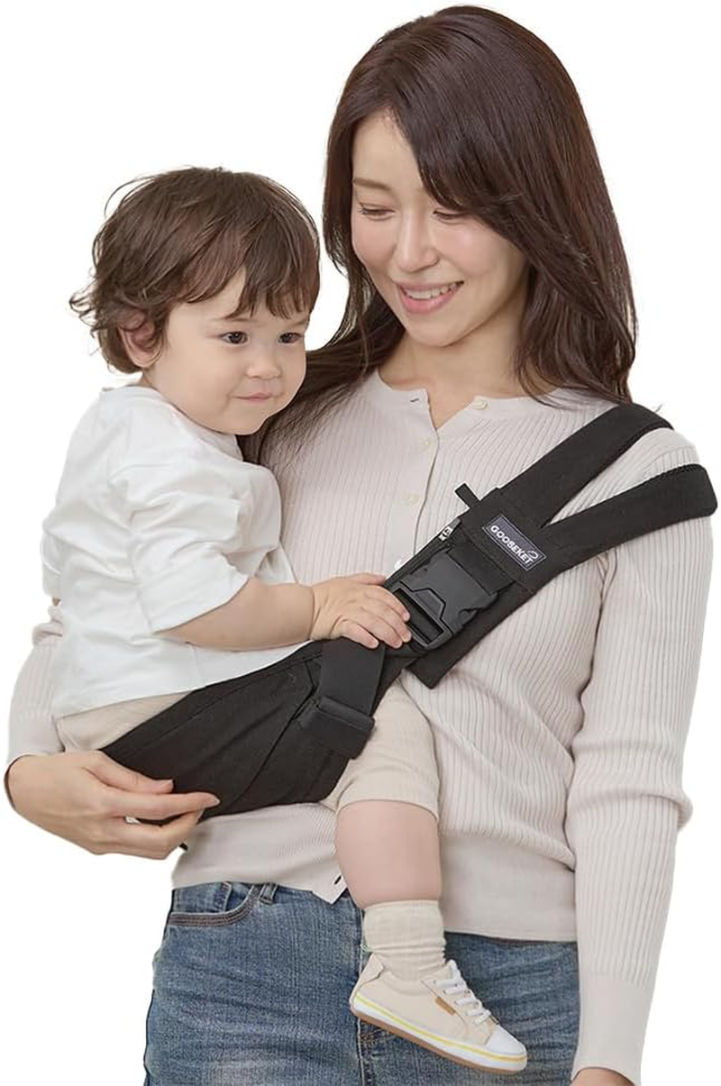 GOOSEKET 365 Toddler Carrier, 100% Cotton, Lightweight, Easy-To-Use, Portable, Suitable from 6-48 Months, Supports up to 44LBS (Khaki)