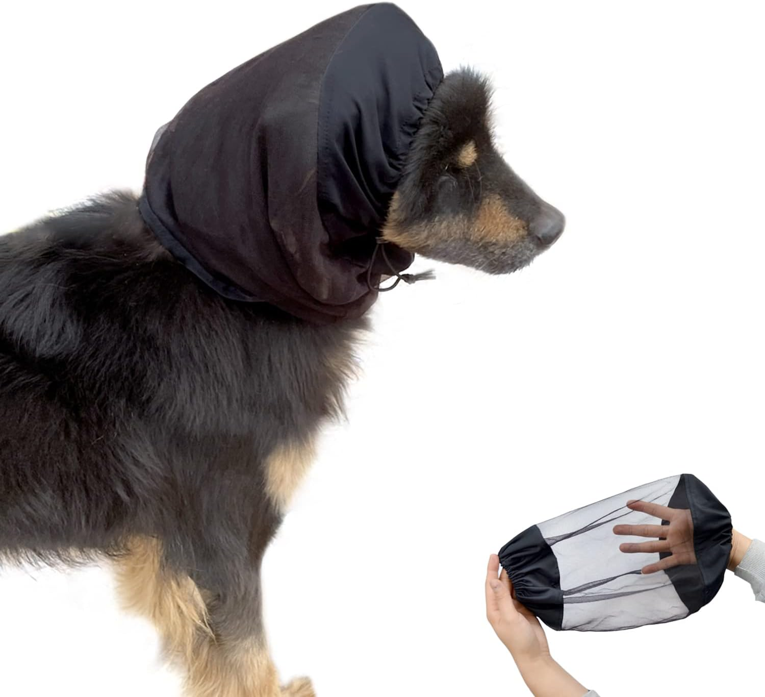 2 Pack Breathable Dog Snood Longears Dogs Net Snood Dog Ear Cover for Cocker Spaniel Cavalier Poodle Basset (L) image number 2