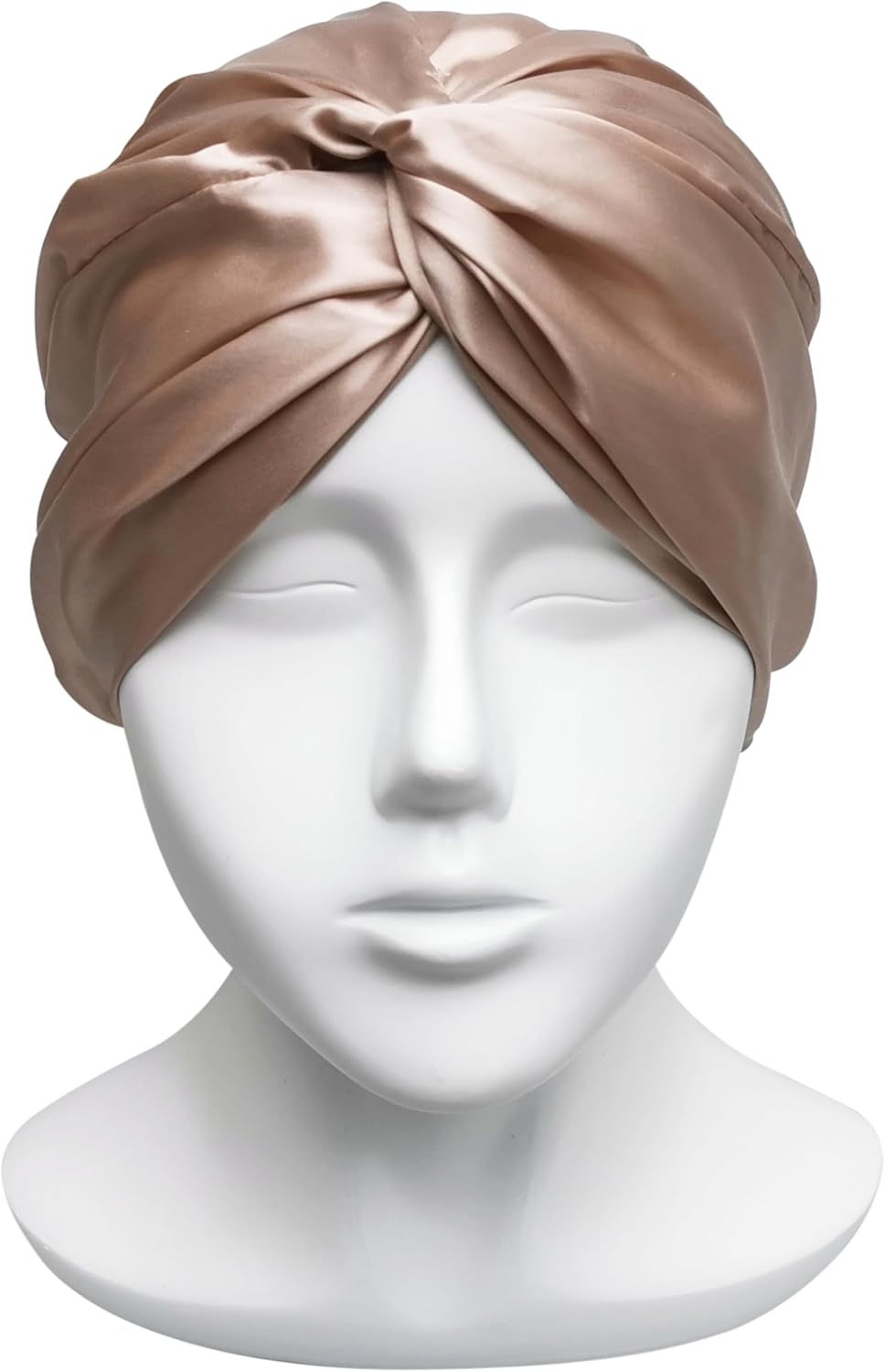 QIYUE 100% Premium Silk Twisted/London Style Turban/Headband/Bath/Hair Care, Breathable Hair Bonnet for Sleeping Suitable for Long, Straight and Curly Hair image number 2