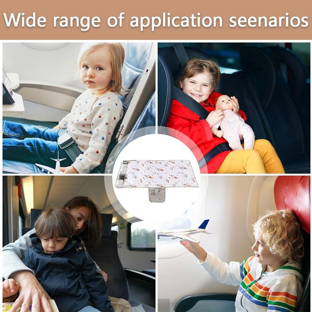 Kids Airplane Seat Extender &ndash; Portable Inflatable Travel Bed for Toddlers, Airplane Hammock Leg Rest Footrest Cushion, Travel Accessories for Kids Sleeping on Flights image number 3