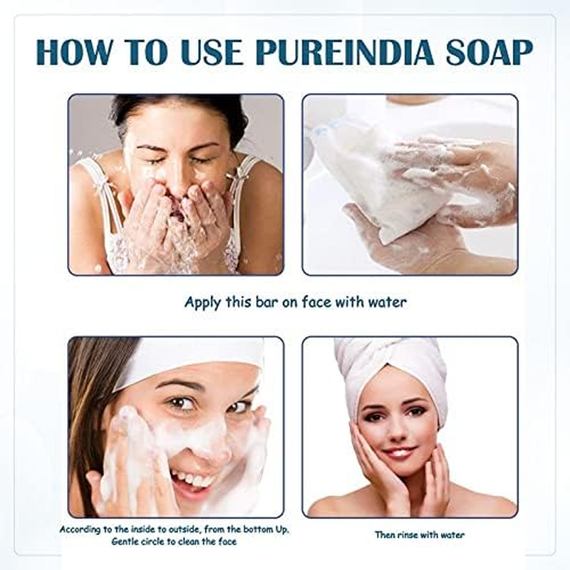 PUREINDIA Handmade TULSI anti Ageing Soap, Pack of 3(100Gm) for Brighten Complexion, Oil Control, Acne and Blackheads. image number 1