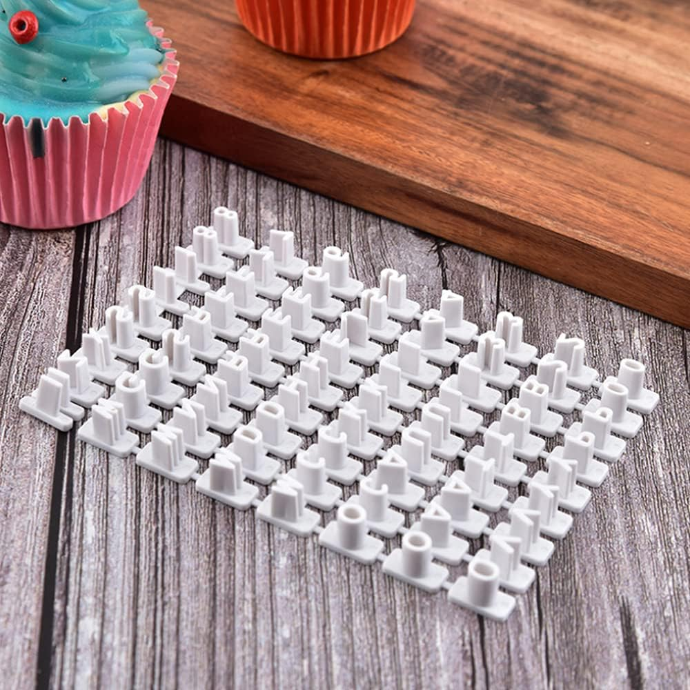 Pack of 72 Alphabet Number Letter Cookie Stamp Set Biscuit Fondant Decorating Baking Impress Mould image number 3