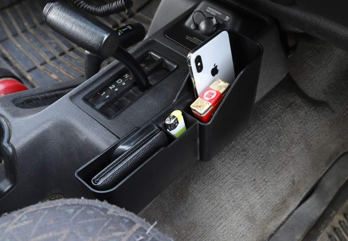 FSYHKJ Shifter Side Storage Box Tray for Jeep Wrangler TJ 1997-2006 Center Console Gear Shift Storage Organizer Accessories image number 1
