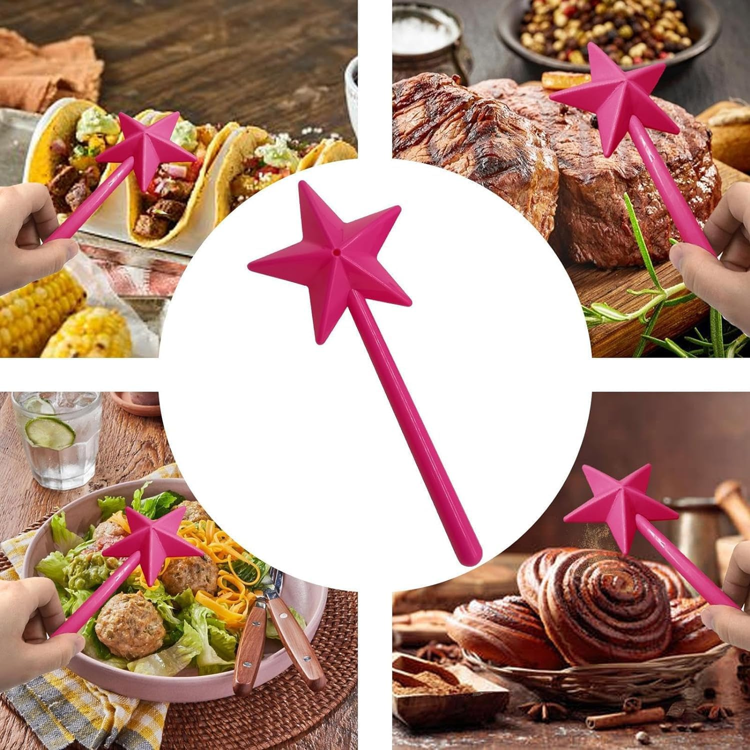 Pink Magic Wand Salt and Pepper Shaker Magic Salt and Pepper Shaker Magic Unknown Wand Salt and Pepper Shaker Salt and Pepper Shaker Wand Salt Pepper Shaker Kitchen Storage and Organisation image number 1