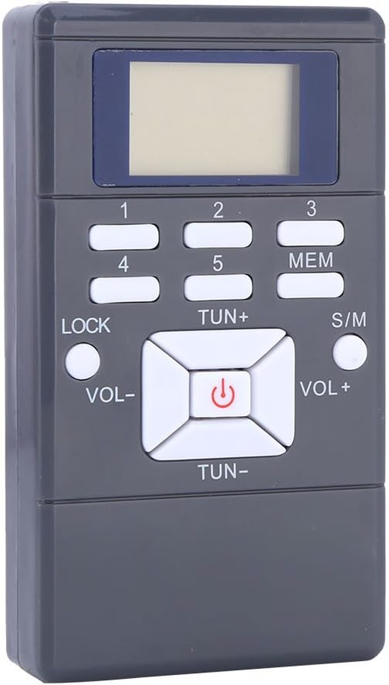 AM FM Shortwave Compact Transistor Radio Support TF Card Sleep Timer and Rechargeable Battery Portable AM/FM Radio Alarm Clock(Grey) image number 2