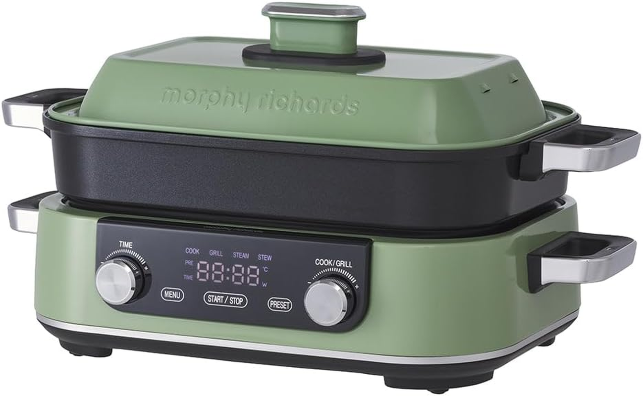 Morphy Richards 1600W Digital N-Stick Multifunction Electric Cooker Pot/Pan GRN image number 1