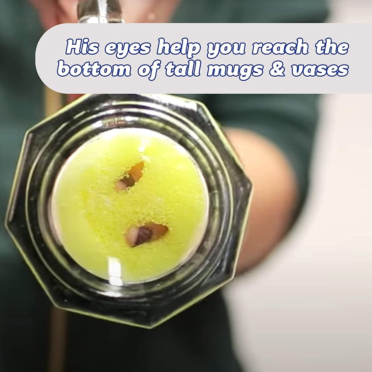 Scrub Daddy Lemon Fresh - Multipurpose Cleaning Sponge - Soft in Warm Water, Firm in Cold Water for Tough Cleaning - Scratch Free, Odour Resistant and Lemon Scented, Ergonomic image number 3