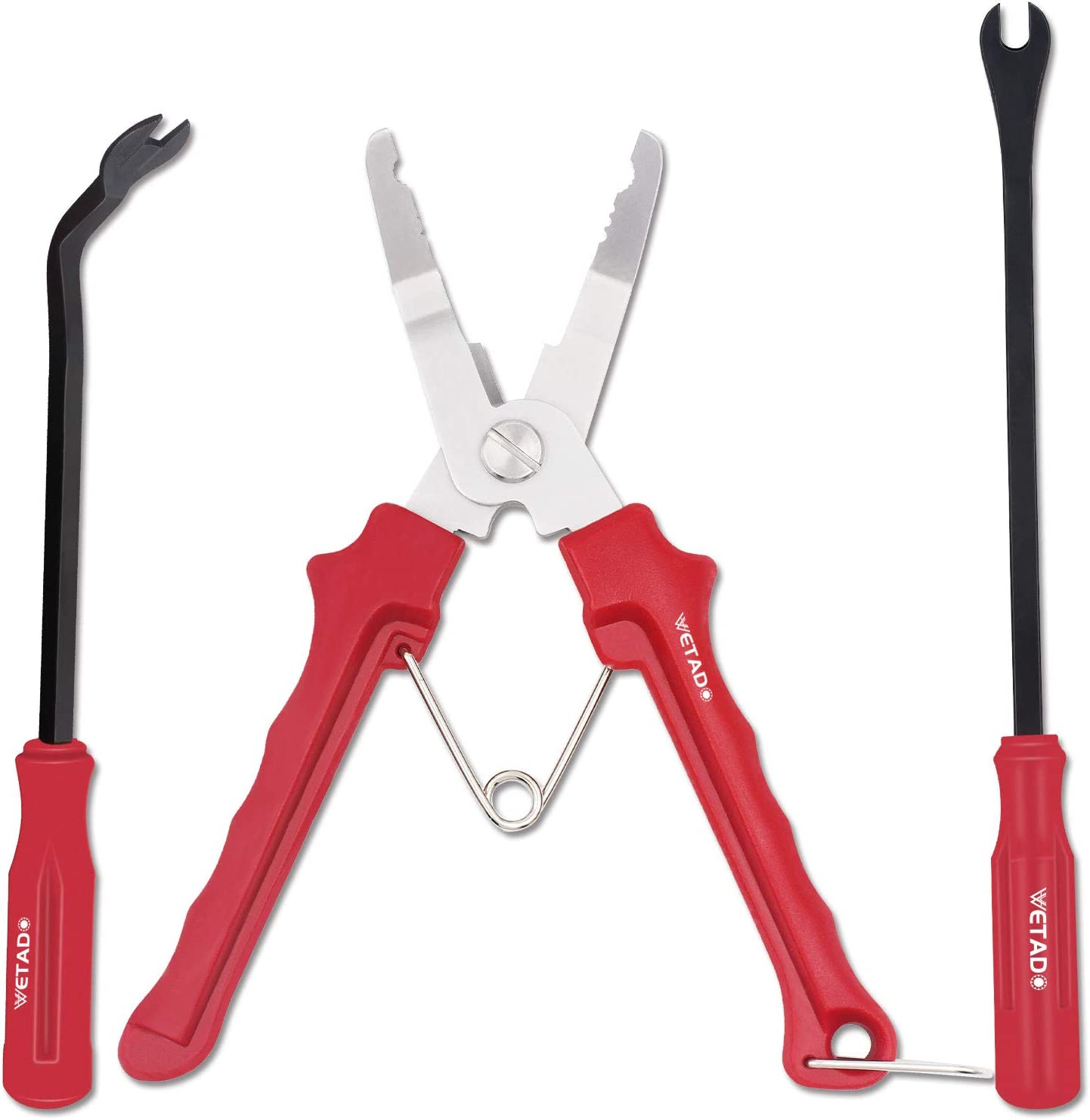Wetado Clip Remover Tool, 3 Pcs Clip Pliers Set & Fastener Removal Tool, Auto Trim Removal Tool Kit Auto Upholstery Combo Repair Kit for Car Door Panel Dashboard image number 4