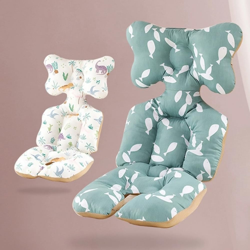 Poemtian Baby Seat Pad Liner for Stroller,Car Seat Insert,Thickened Cotton Baby Seat Pad for Car Seat and Stroller (B) image number 3