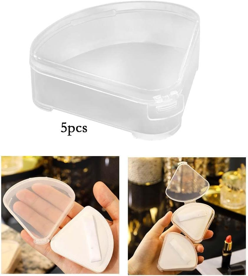 5Pcs Portable Triangle Puff Box Case anti Pollution Carrying Case for Travel image number 6