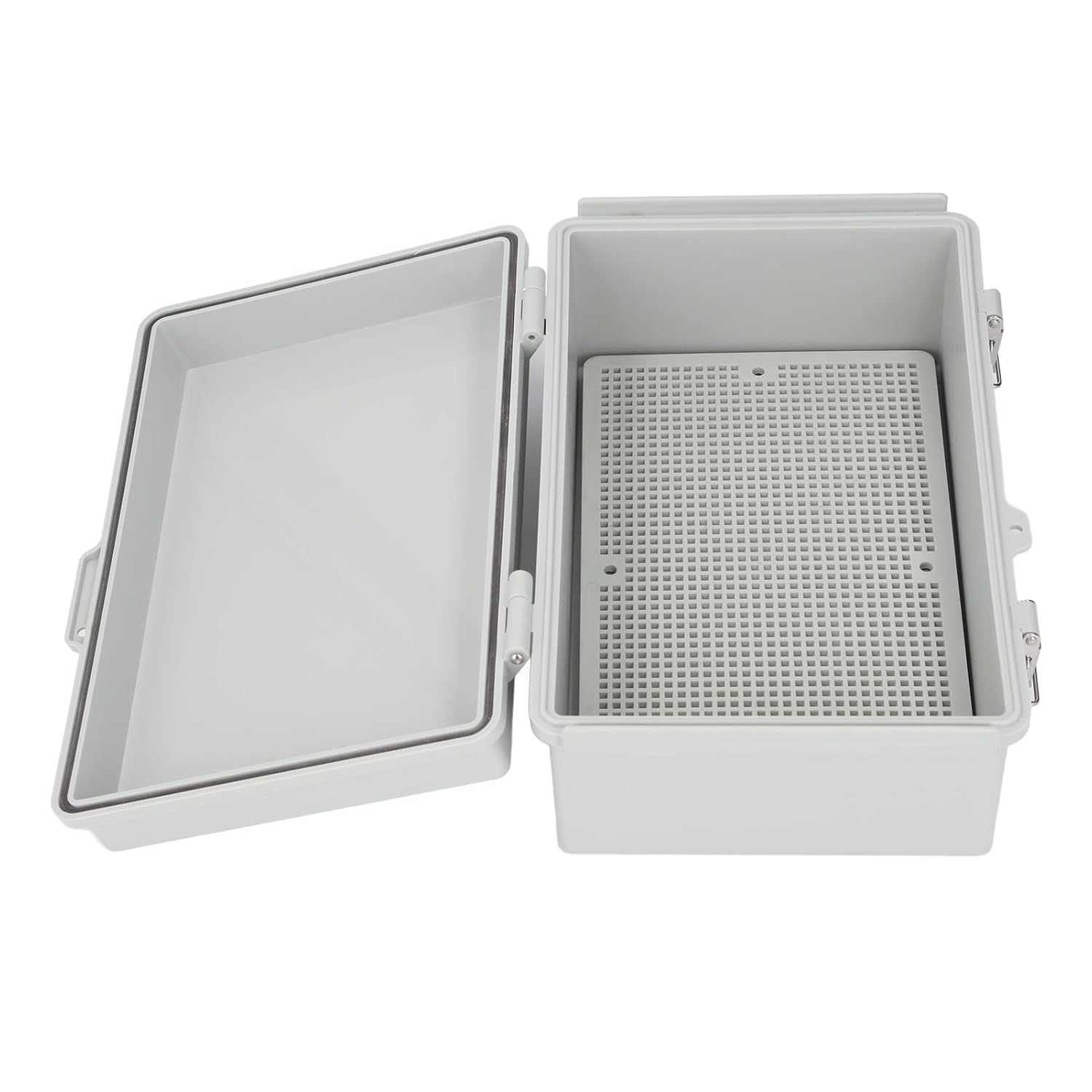 175X275X110Mm ABS Plastic Electrical Junction Box Weatherproof Waterproof Dustproof Enclosure with Hinged Cover Mounting Plate Wall Brackets for Projects Sprinkler Control image number 5