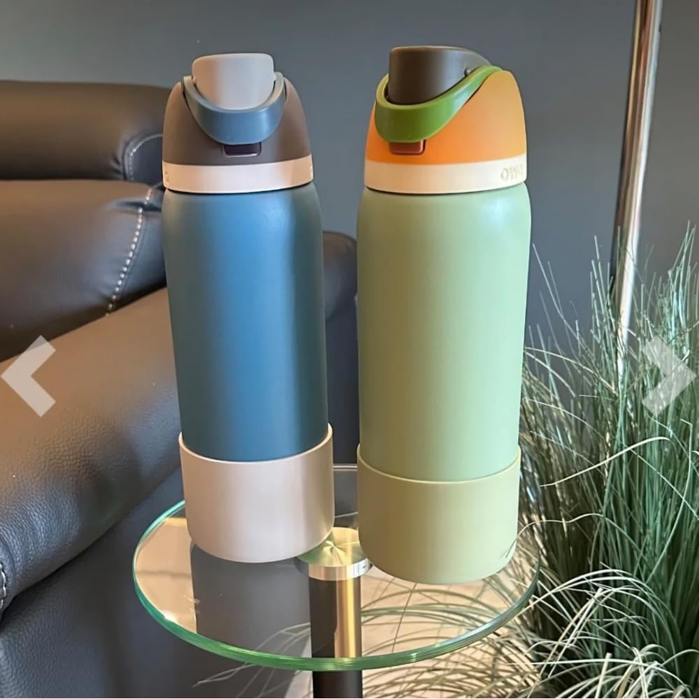 Yiyuanhe 2PCS Silicone Water Bottle Boots, Non-Slip Protective Sleeve for Owala 32Oz, Compatible with Owala Freesip Twist and Flip Flask Bottle Bottom Cover Base image number 3