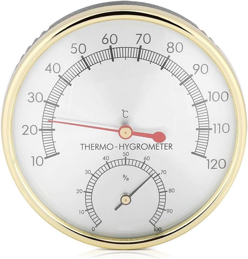 2 in 1 Sauna Hygrothermograph Thermometer Hygrometer Sauna Room Accessory for Houses Offices Workshops Schools Markets Warehouses image number 1