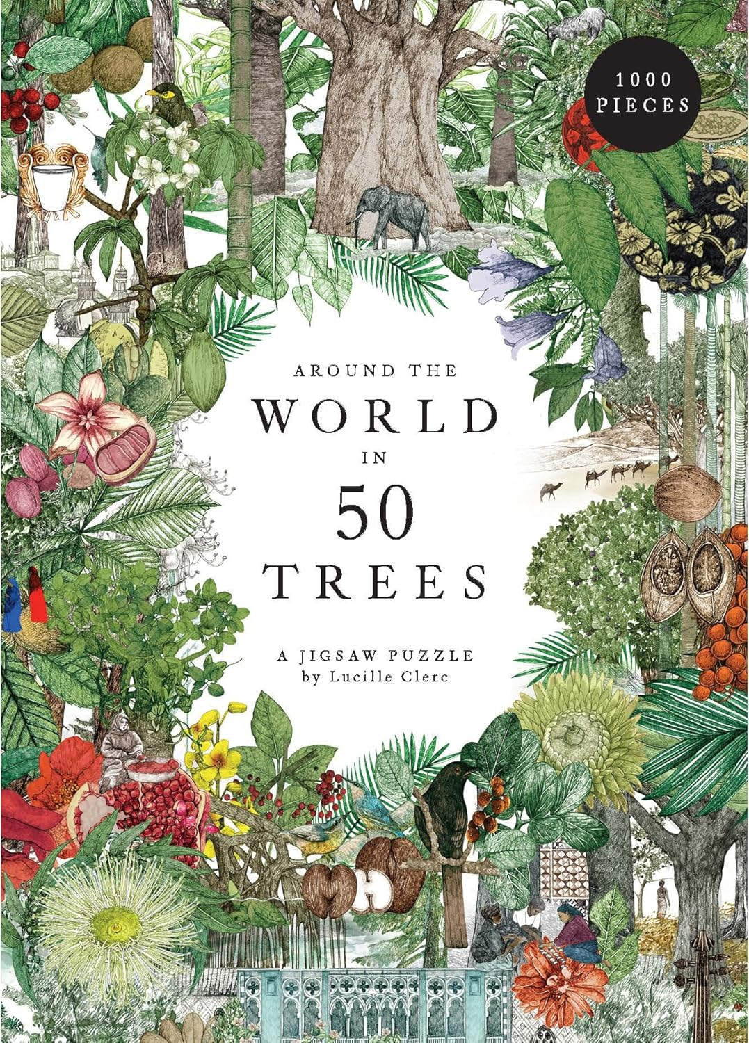 Around the World in 50 Trees Puzzle: 1000 Pieces image number 4
