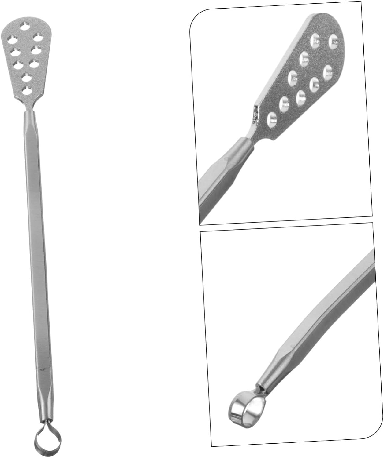 Ipetboom Portable Stainless Steel Foot Scrubber with Dual Head Design Lightweight Exfoliating Tool for Dead Skin Removal Durable and Convenient Foot Care image number 1