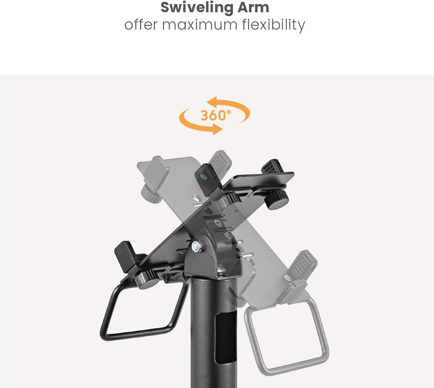 ROLINE Universal Swivel and Tilt Credit Card Terminal Stand Black image number 6