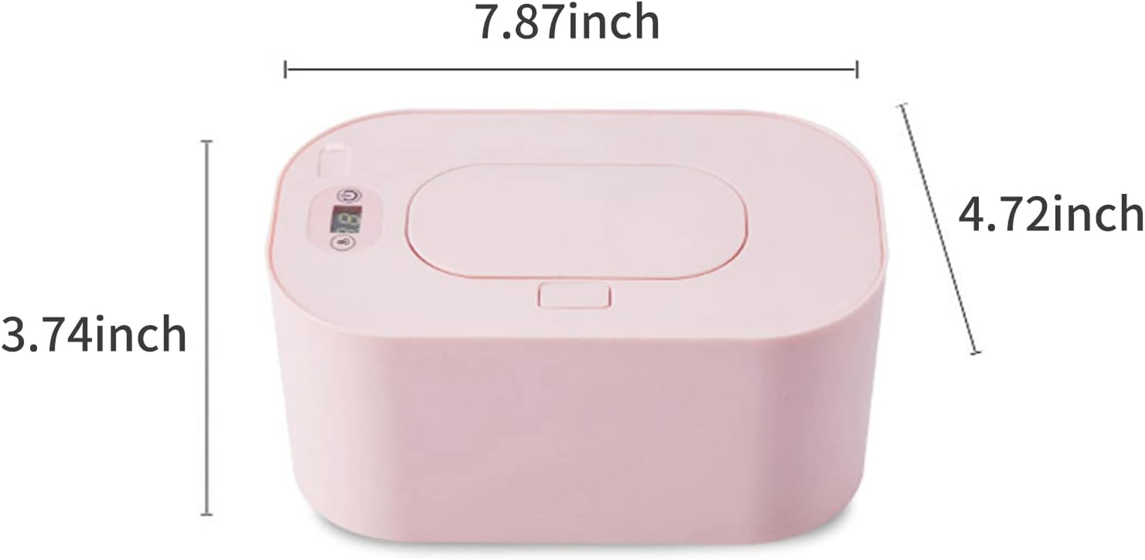 Baby Wet Wipe Warmer, USB Baby Wet Wipe Warmer 3 Temperature Modes Diaper Wipe Warmer 10W Constant Temperature Large Capacity Baby Wet Wipe Warmer Dispenser for Home Car Travel Pink image number 2