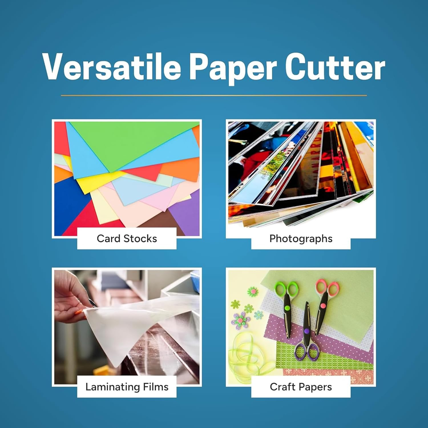 Guillotine Paper Cutter，12" Heavy Duty Paper Cutter with Scoring Board - Paper Slicer with Adjustable Positioning Ruler - Perfect Paper Trimmer and Cardstock Cutter for Office image number 2