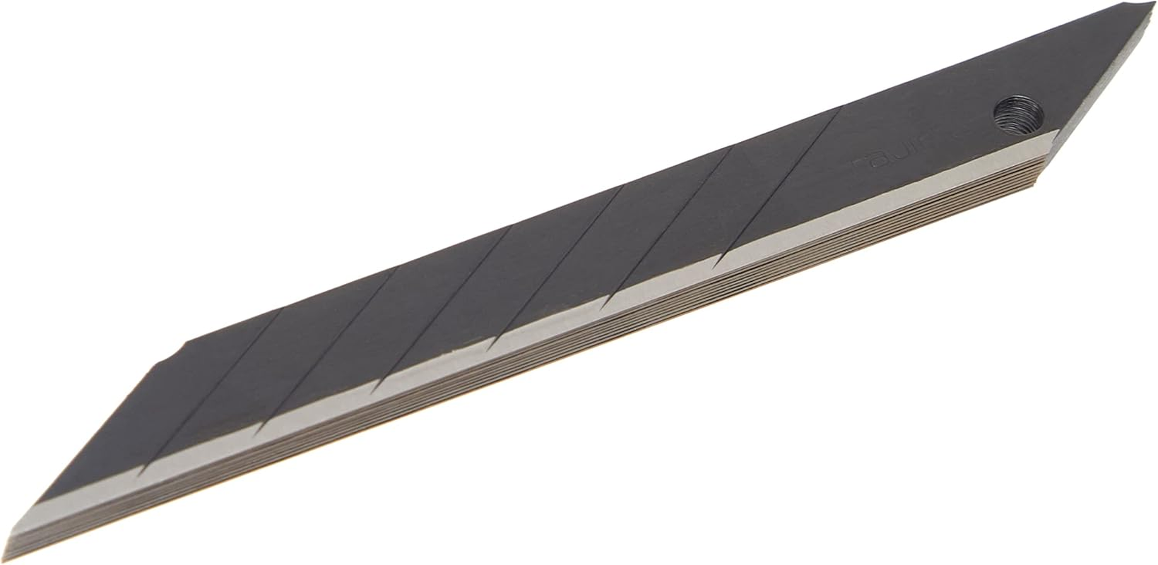 Tajima CB39RB 10-Piece 30 Degree "Razor Black" Spare Blades, Black, 9 Mm, Set of 10 Piece image number 2