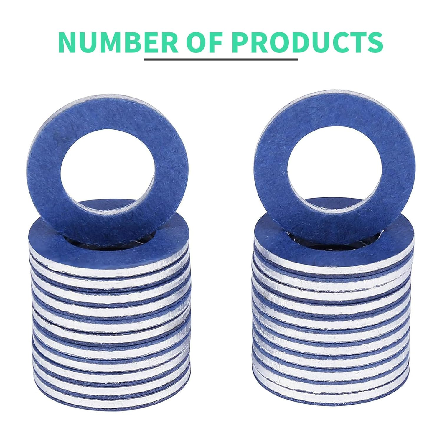 MAEZOE 24Pcs 90430-12031 Oil Drain Plug Gaskets for Toyota Lexus &ndash; OEM Fit Crush Washer Seals for Oil Changes, Durable Aluminium Gasket Set for DIY & Mechanic Use image number 1