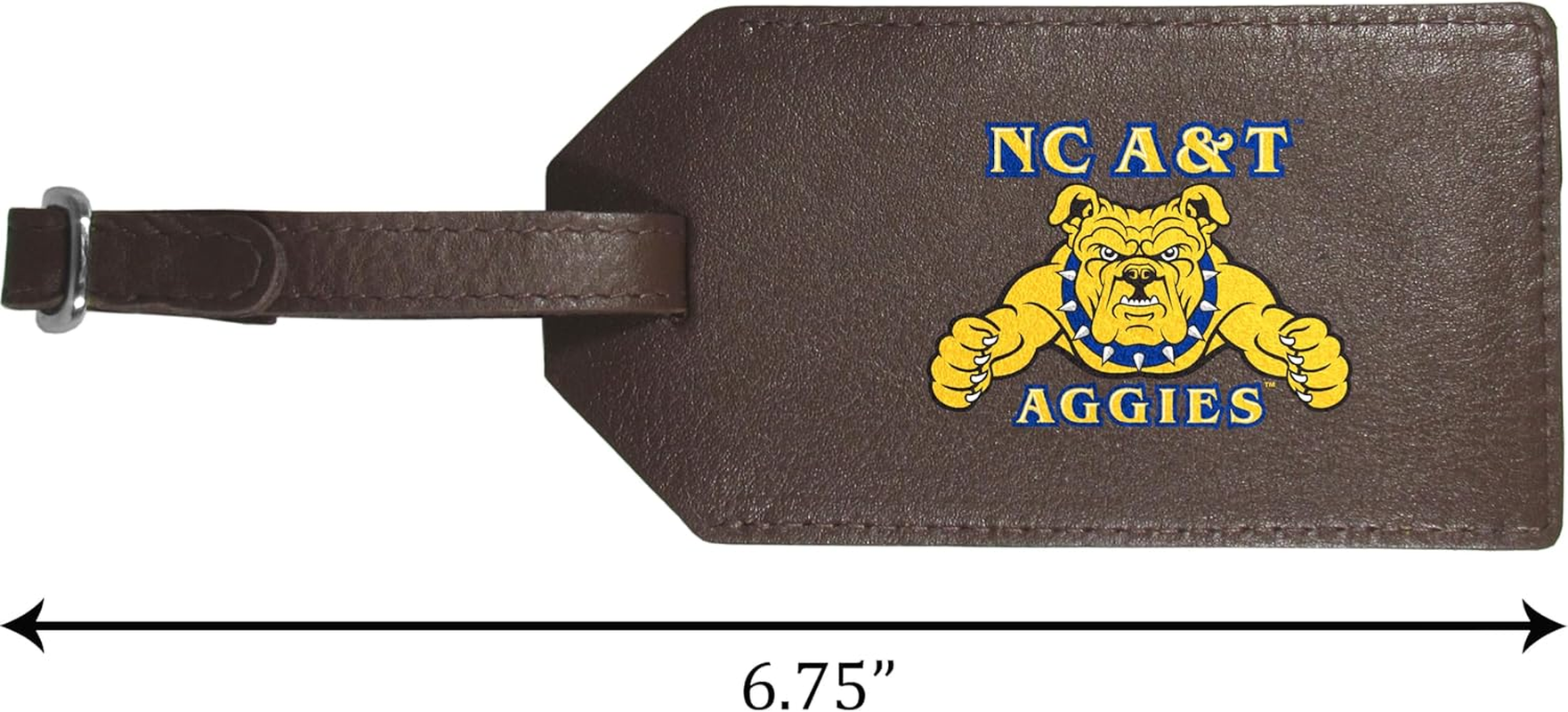 Siskiyou North Carolina A&T Aggies Leather Luggage Strap, One Size, Team Colors image number 1