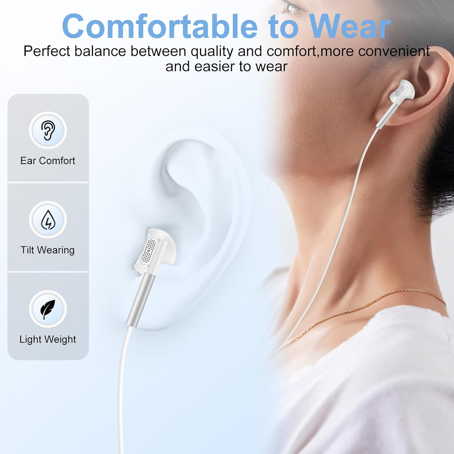 USB C Wired Earbuds for Iphone 16E 16 Pro Max plus 15 Pro Max 2 Pack USB Type C Headphones with Microphone & Remote Control Noise Cancelling Wired Earphones for Samsung Galaxy Z Flip 7 6 Z Fold 7 S25 image number 3