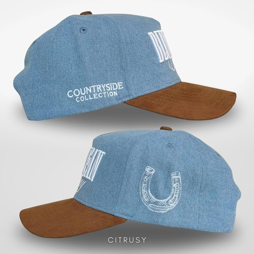 Citrusy Boutique Western Trucker Hat - Retro Men'S & Women'S Two Tone Cotton Cap image number 4