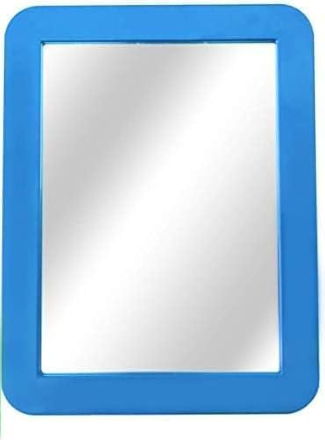 MIHAGUTY Magnetic Locker Mirror, 5" X 7" Small Mirror with Magnetic Backing, Real Glass for School, Bathroom, Household Refrigerator, Office, Home (White)