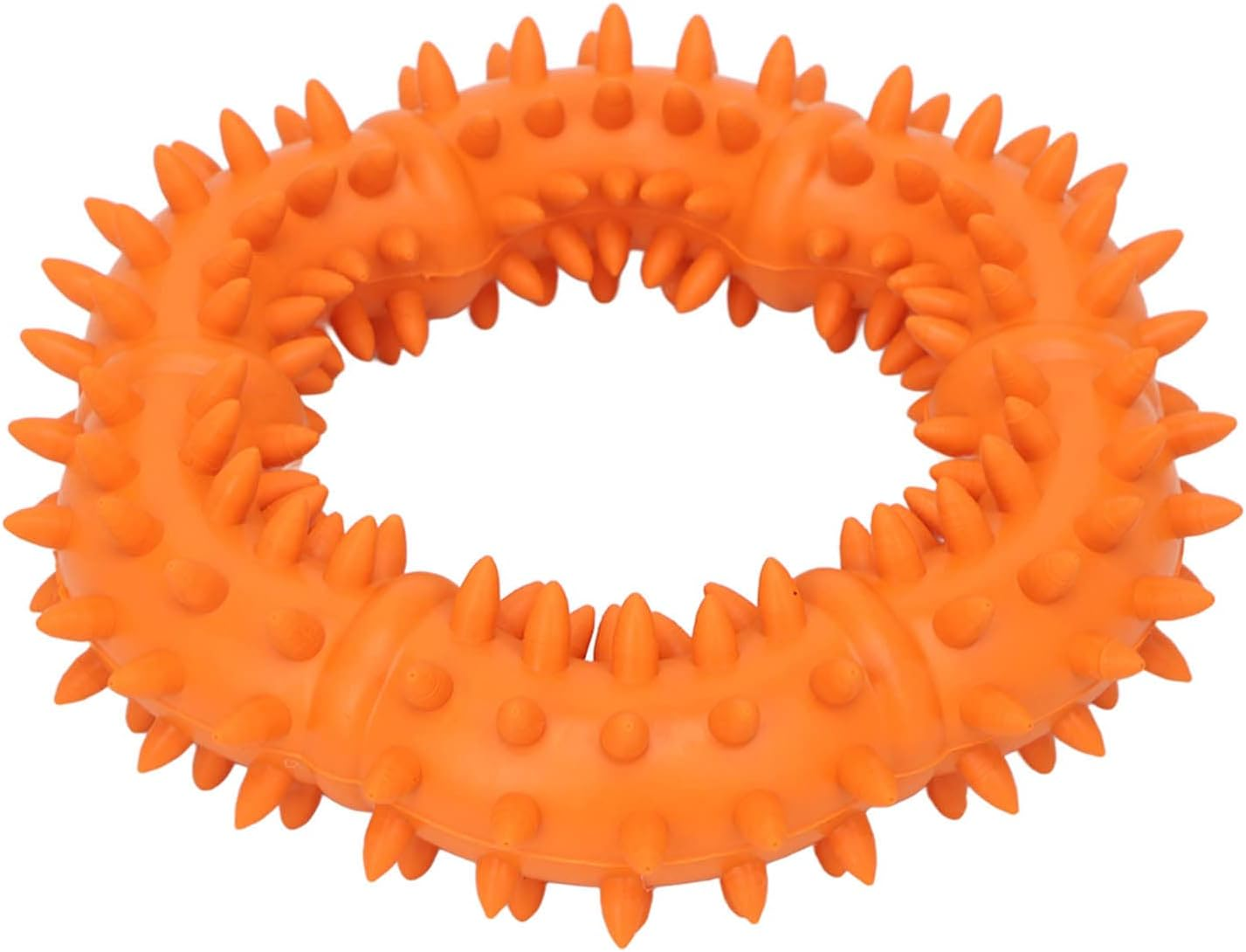 JOROBURO Dog Chew Toy, Thorn Design Rubber Lightweight Throwing Catching Flying Burr Ring Dog Toy, Durable Indestructible Dog Thorn Toy for Pet Stress Relief Teeth Grinding Training image number 6
