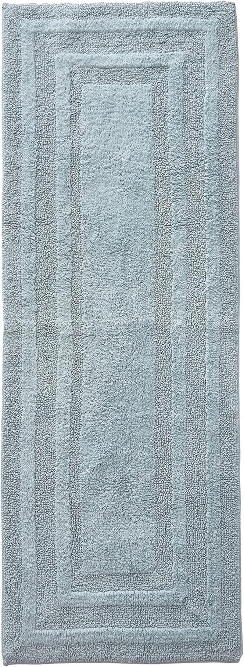 Eddie Bauer Home Logan Cotton | Bath Runner-100, Ultra-Soft Rug, Tufted Fabric for Durability and Easy Care, 60 X 22, Chrome Grey