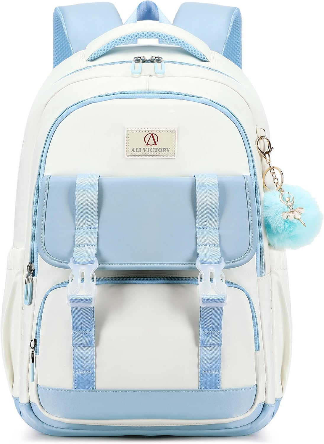 AO ALI VICTORY School Backpack for Teens Girls Women 15.6 Inch Laptop College Travel Work Backpacks Kids Elementary Bookbag